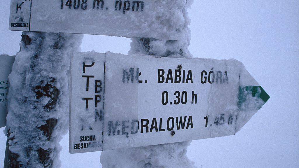 Babia Góra to najwyższa góra Beskidów<br>