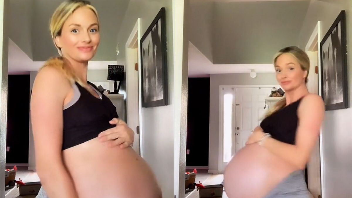 TikTokerka pokazała swój brzuch w 39. tygodniu ciąży.