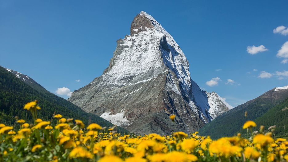 Matterhorn, jeden z najwyższych szczytów Alp.