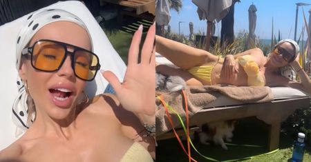Doda prezentuje IMPONUJĄCĄ FORMĘ, prężąc się w żółtym bikini na zagranicznej majówce