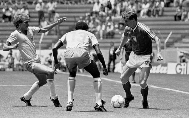Jan Urban podczas meczu MŚ 1986 Polska - Brazylia / fot. PAP