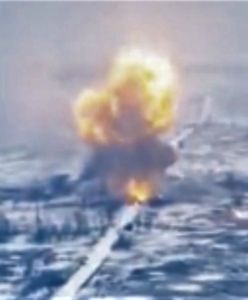 Wielka kula ognia pod Ługańskiem. Rosyjski T-90 zrównany z ziemią