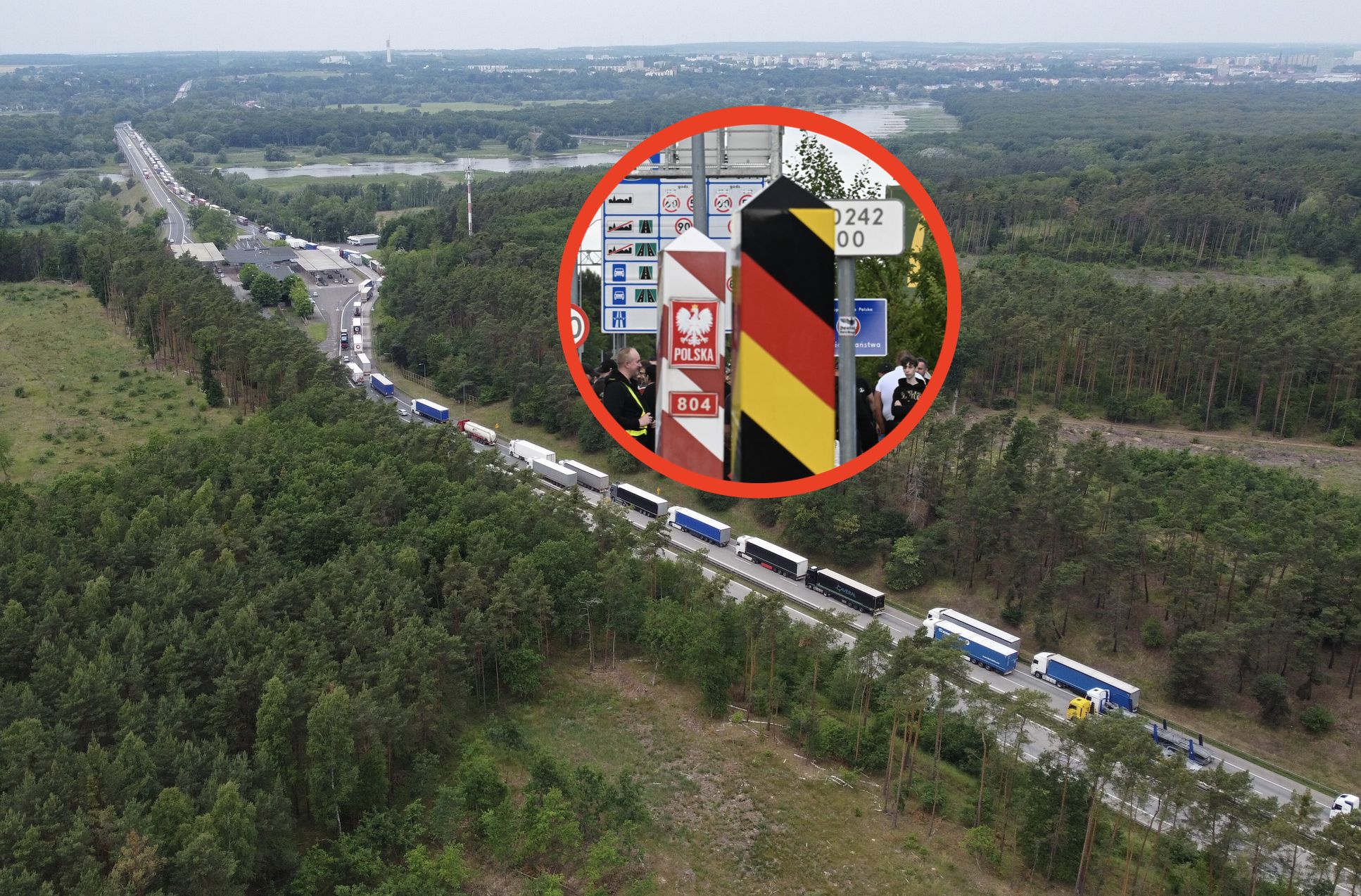 Utrudnienia w ruchu spowodowane są kontrolami po stronie niemiec