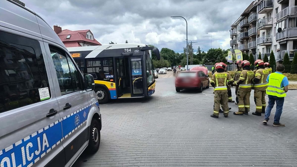 Zdarzenie drogowe na ul. Strzeleckiej 