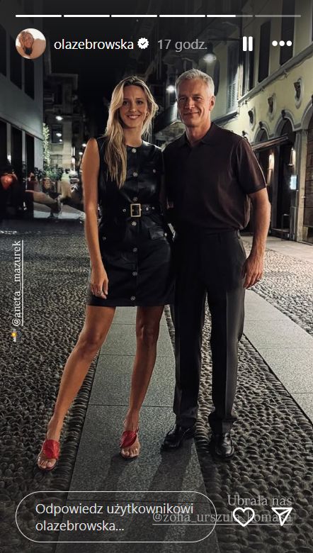 Aleksandra Żebrowska w modnej stylizacji na randce z mężem