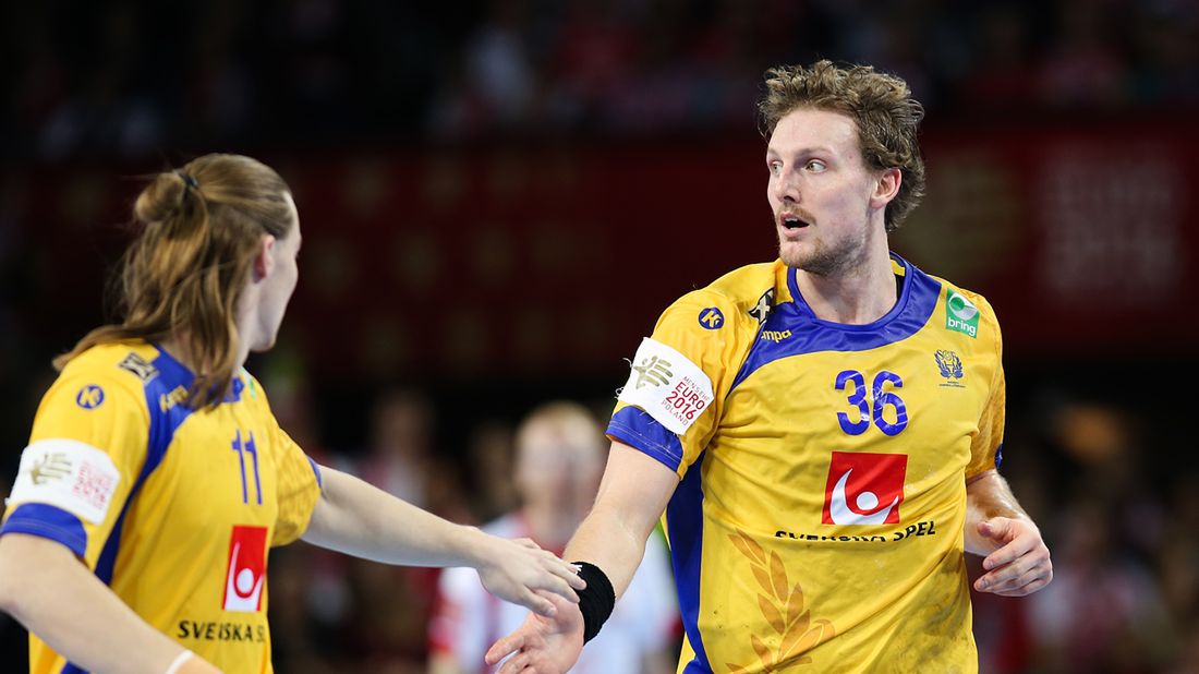 Jesper Nielsen (z prawej) podczas jednego z meczów reprezentacji Szwecji