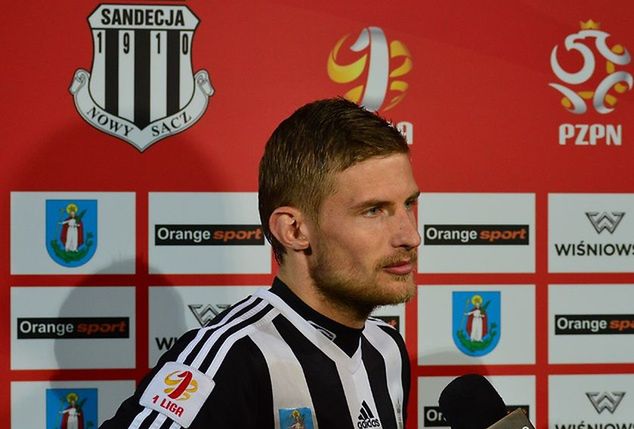 Adam Mójta z 4 bramkami na koncie jest najlepszym strzelcem Sandecji po 15. kolejkach. Fot. Jarosław Para, sandecja.com.pl