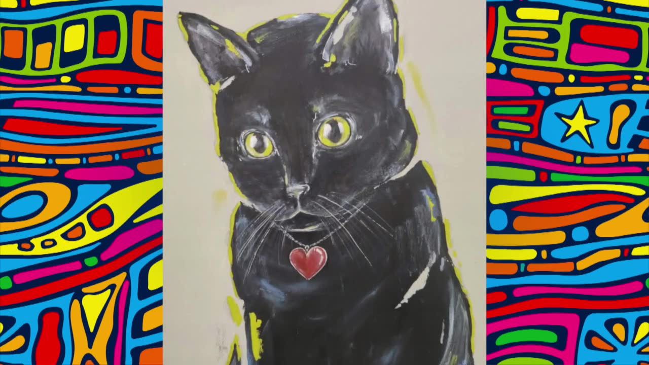 Obraz ‘Kot w odbiciu’ Aleksandry Lachety do kupienia na aukcji WOŚP. Cena przekroczyła 60 tys. zł