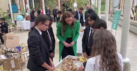 Książę i księżna Cambridge spotkali się z uczniami w Kew Gardens, aby porozmawiać o ochronie naszej planety.
