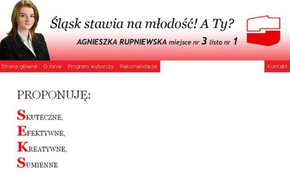Agnieszka Rupniewska – hasło wyborcze