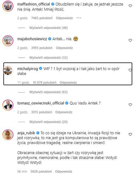 Gwiazdy krytykują Antka Królikowskiego