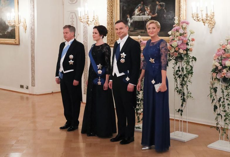 Andrzej i Agata Dudowie w fińskim Pałacu Prezydneckim