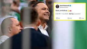 Kibic zaczepił w sieci Nawrockiego. Błyskawiczna reakcja. "Będę"