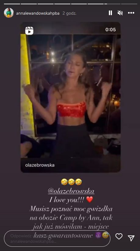Anna Lewandowska odpowiada Aleksndrze Żebrowskiej
