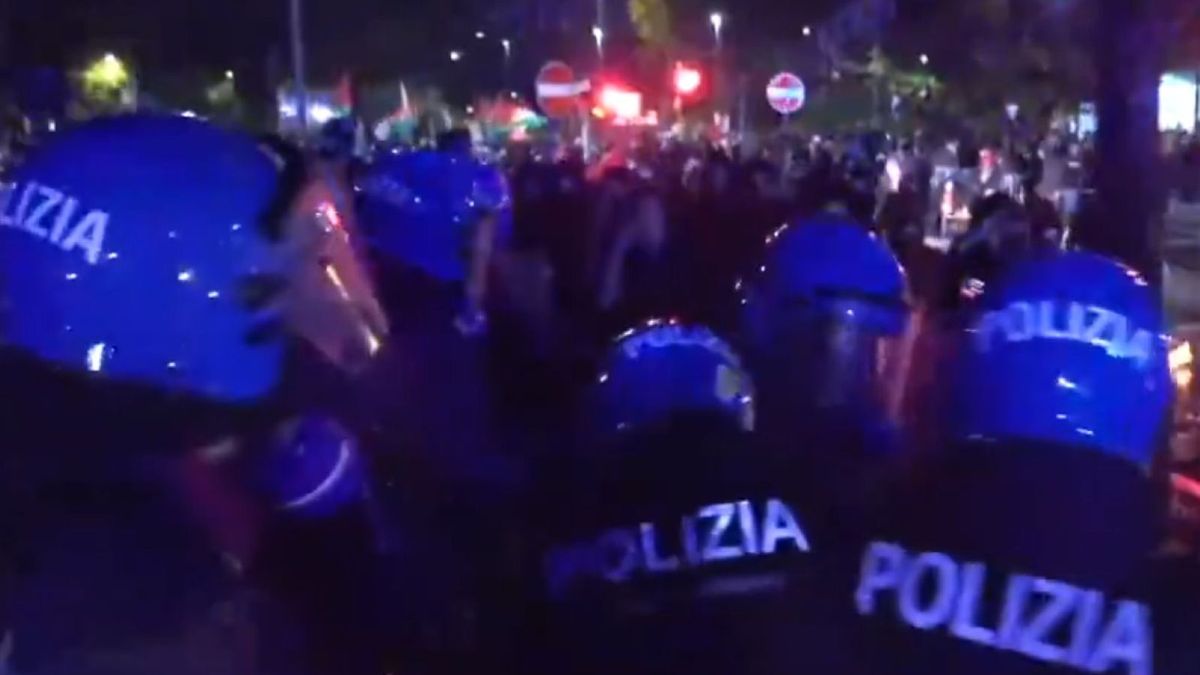 Twitter / Zamieszki podczas meczu Włochy - Izrael