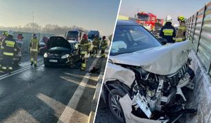 Karambol na obwodnicy. Strażacy chcieli pomóc, sami zostali ranni