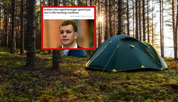 13-latka w namiocie. Oto co zrobił szkocki żołnierz. Uniknie więzienia