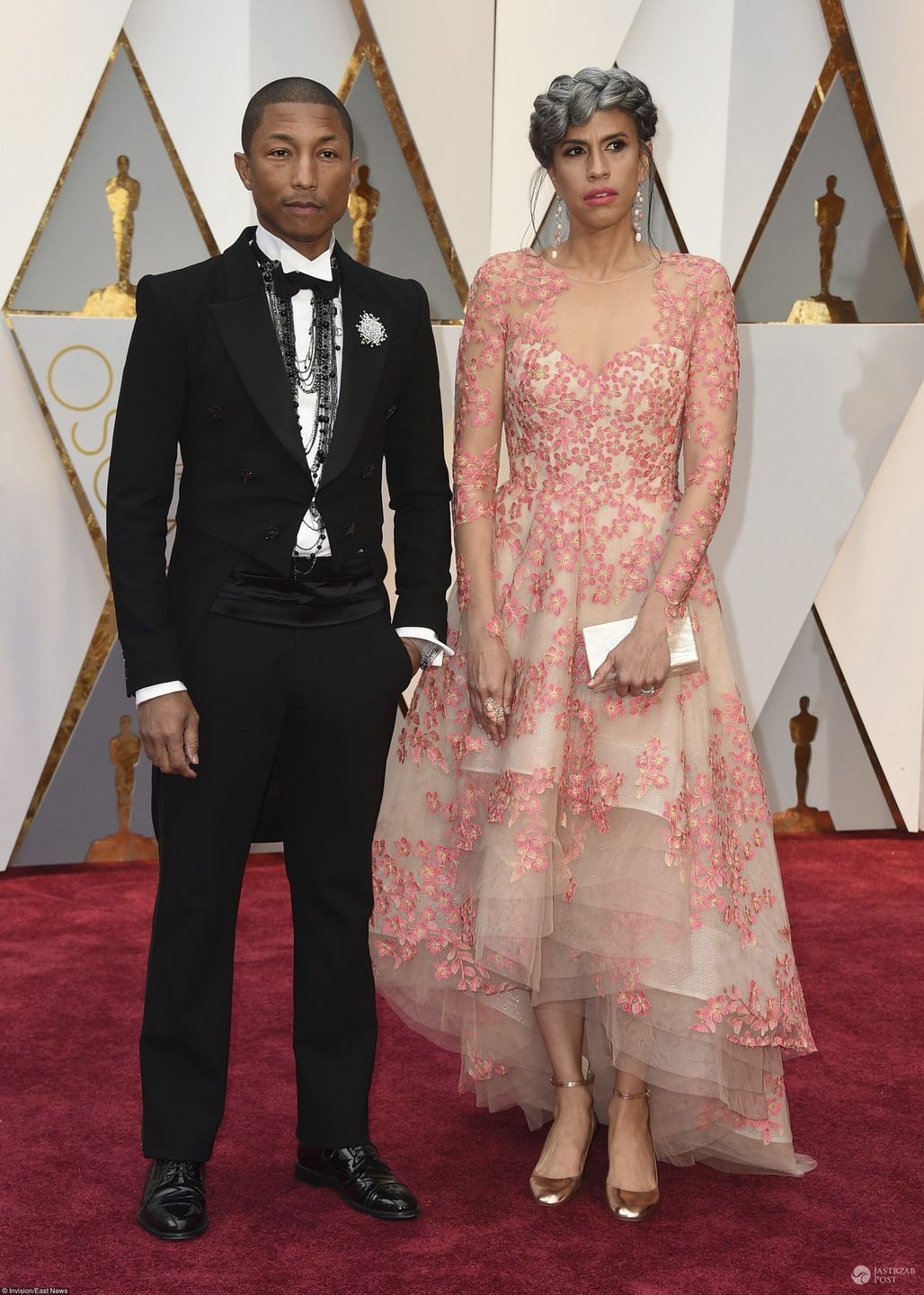 Pharrell Williams z żoną - Oscary 2017