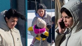 Rozczochrana Georgina Rodriguez przerzuca dzieci na prywatny jacht i łamie covidowe restrykcje (ZDJĘCIA)