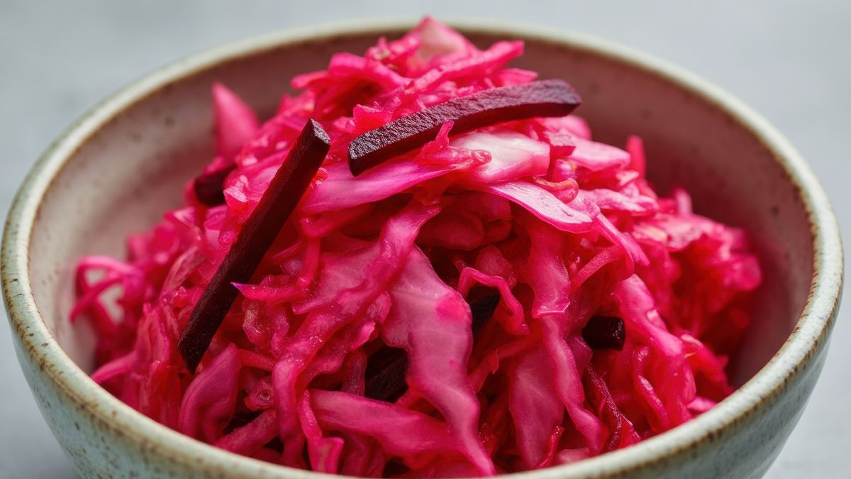 Surówka z kiszonej kapusty z burakami. Przepis siostry Anastazji