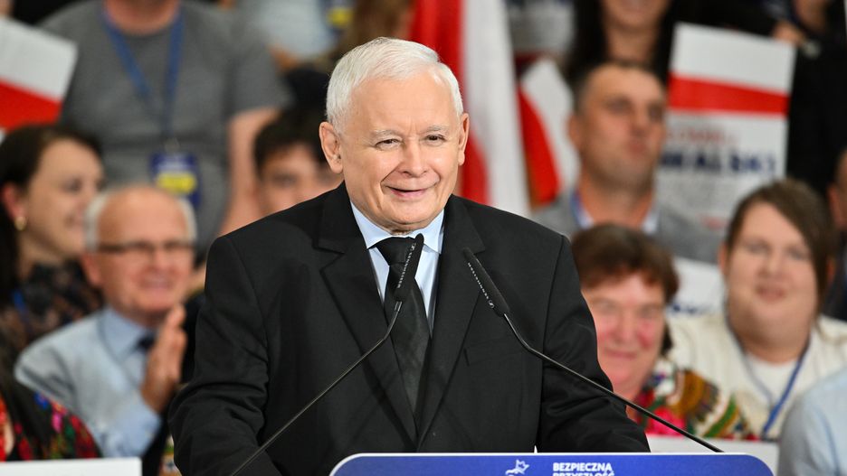Jarosław Kaczyński w trakcie spotkania z wyborcami PiS