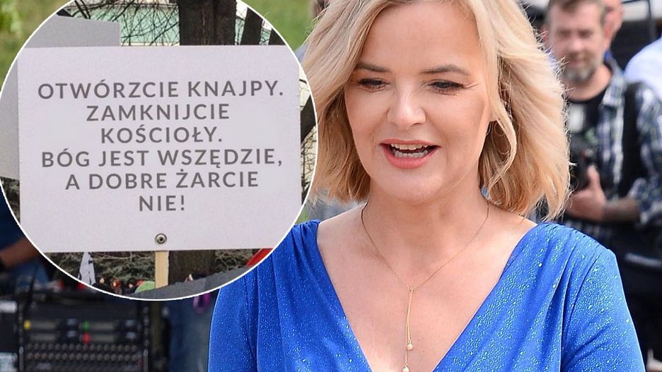 Monika Zamachowska dziwi się temu, że zamknięto restauracje, ale kościoły wciąż są otwarte