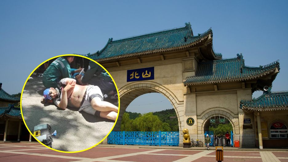 Beishan Park w mieście Jilin w Chinach 