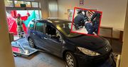 Pijany obcokrajowiec wjechał w posterunek. Wg policji zrobił to celowo