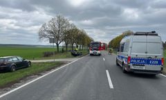 Wypadek na DK32 koło Sulechowa. Jedna osoba ranna, droga zablokowana