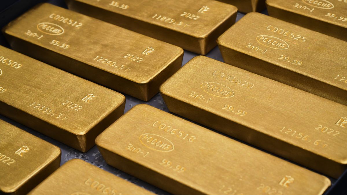 KRASNOYARSK, RUSSIA - MARCH 10: A view of Krastsvetmet Precious Metals production facility in Krasnoyarsk, Russia on March 10, 2022. The Krasnoyarsk facility contributes to the country's economy as the only comprehensive facility that produces and processes gold and platinum group metals including, palladium, rhodium, iridium, ruthenium, and osmium. Krastsvetmet produces precious metals in the form of bars, granules, powders and chemical compounds, as well as jewellery and engineering products (Photo by Alexander Manzyuk/Anadolu Agency via Getty Images)