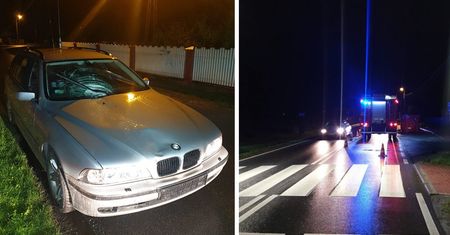 Wypadek śmiertelny w Niepołomicach. Pijany kierowca BMW potrącił pieszego na pasach i uciekł