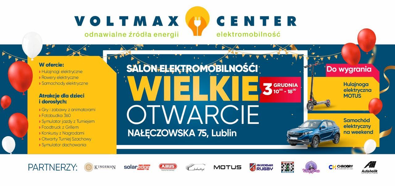 3 grudnia otwarcie salonu Voltmax Center