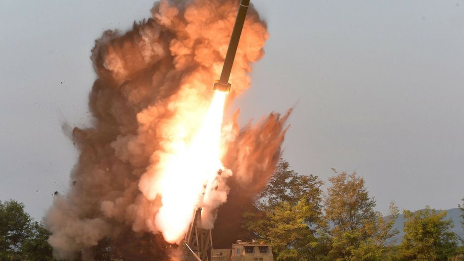 arch36TOPSHOT This picture taken on September 10, 2019 and released from North Korea's official Korean Central News Agency (KCNA) on September 11, 2019 shows a test firing of a "super-large multiple rocket launcher" at an undisclosed location in North Korea. - North Korean leader Kim Jong Un has supervised a fresh test of a "super-large multiple rocket launcher" system, state media said on September 11 -- the latest in a series of provocations by Pyongyang. (Photo by KCNA VIA KNS / KCNA VIA KNS / AFP) / - South Korea OUT / REPUBLIC OF KOREA OUT   ---EDITORS NOTE--- RESTRICTED TO EDITORIAL USE - MANDATORY CREDIT "AFP PHOTO/KCNA VIA KNS" - NO MARKETING NO ADVERTISING CAMPAIGNS - DISTRIBUTED AS A SERVICE TO CLIENTS THIS PICTURE WAS MADE AVAILABLE BY A THIRD PARTY. AFP CAN NOT INDEPENDENTLY VERIFY THE AUTHENTICITY, LOCATION, DATE AND CONTENT OF THIS IMAGE. /KCNA VIA KNS