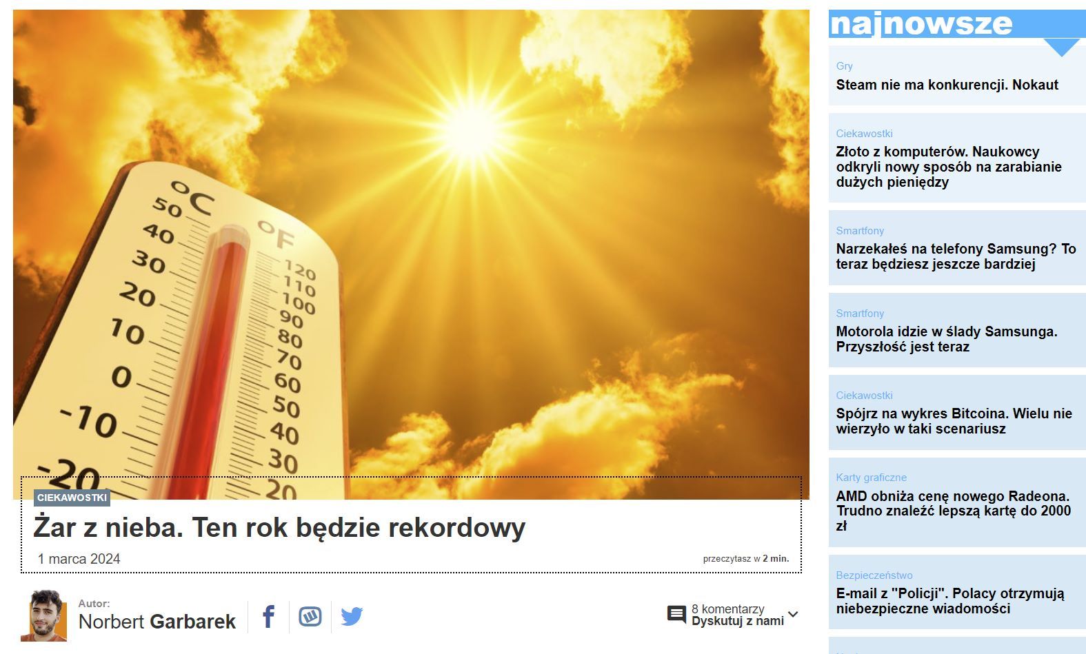 Będzie ciepło