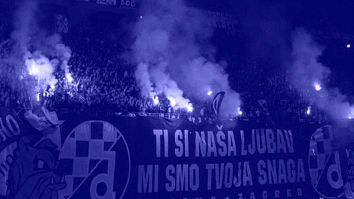 Oprawa kibiców Dinama Zagrzeb