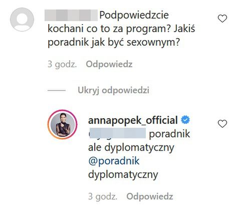 Screen z profilu Anny Popek