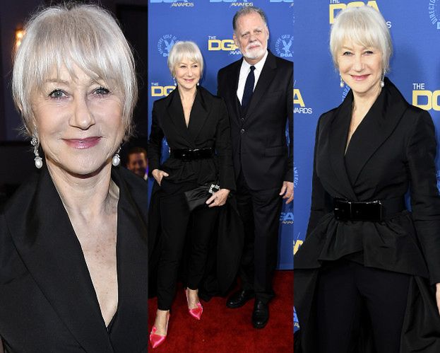 Stylowa Helen Mirren zabrała męża na hollywoodzką galę