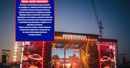 Koncert Męskiego Grania w Gdańsku przerwany. Powodem gwałtowne załamanie pogody