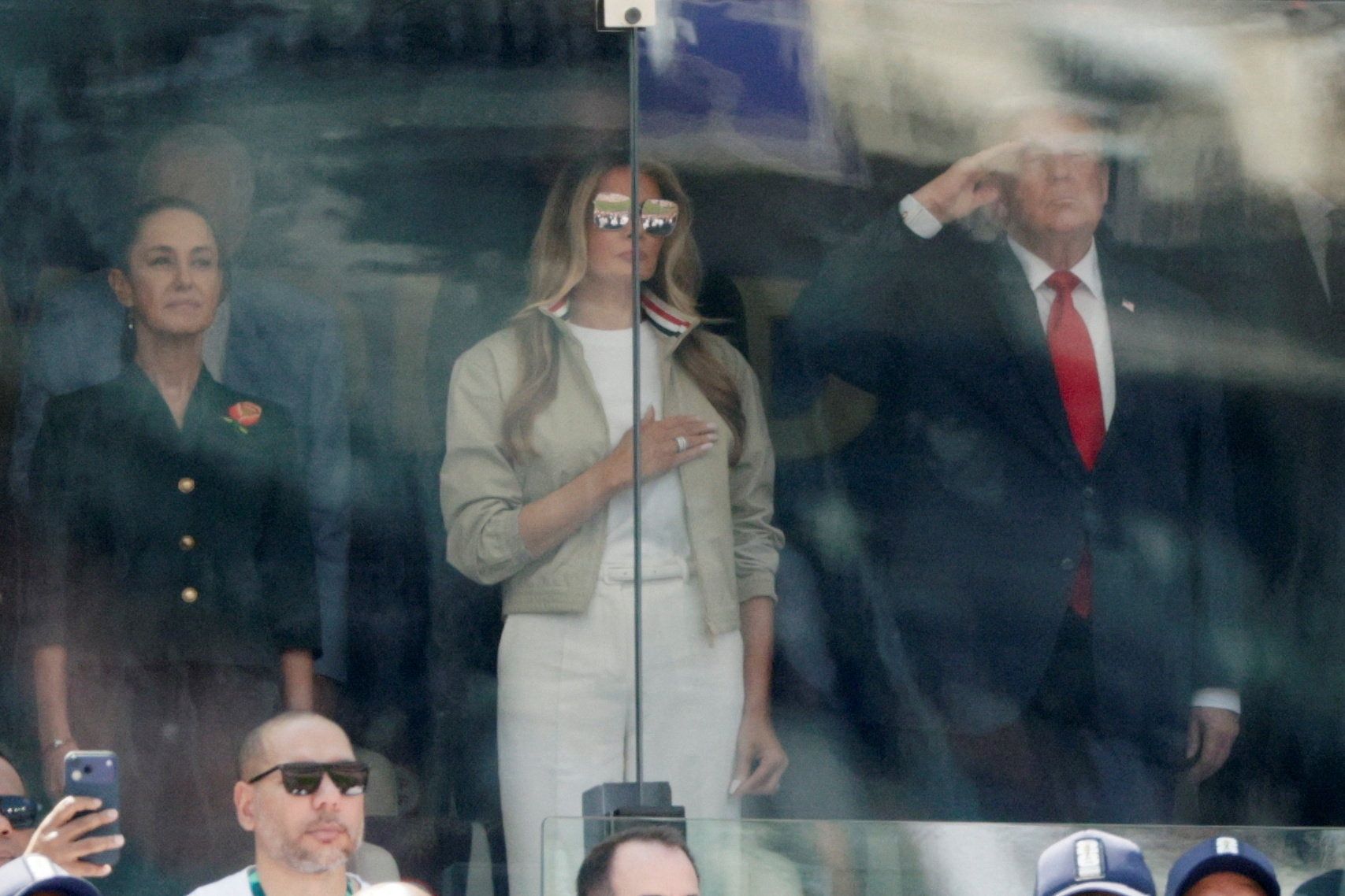 Claudia Sheinbaum, Melania Trump i Donald Trump