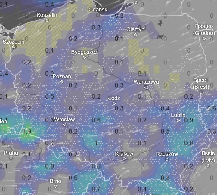 Opady śniegu 17 grudnia