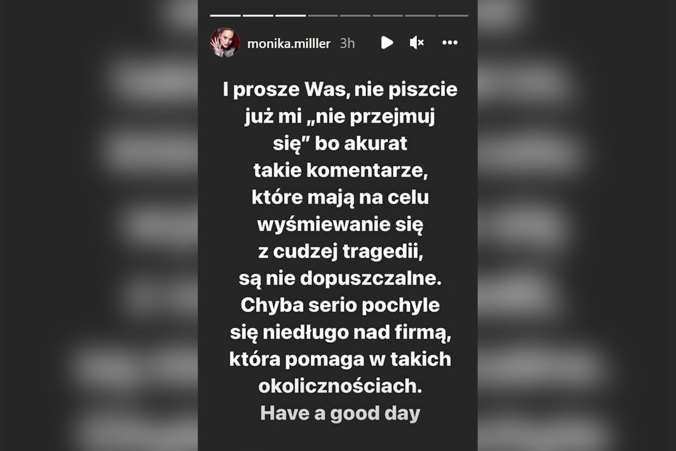 Monikę Miller bardzo zabolał komentarz nt. jej ojca