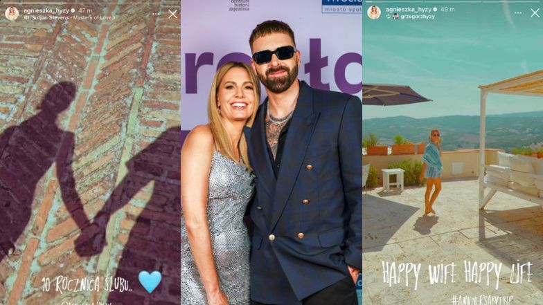 Agnieszka i Grzegorz Hyży świętują 10. rocznicę ślubu