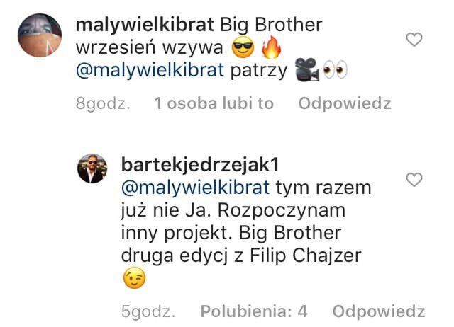Bartek Jędrzejak odchodzi z „Big Brothera