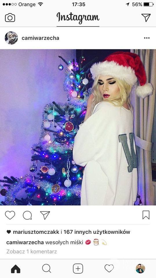 Kamila Warzecha z Top Model 6 - święta 2016, Wigilia zdjęcia