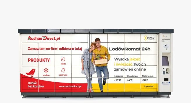 InPost zaczyna współpracę z Auchan: dostawy zakupów do domu, Lodówkomaty przy sklepach