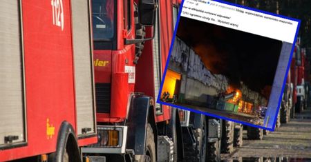 Pożar sortowni w Elblągu. Mieszkańcy proszeni o zamknięcie okien