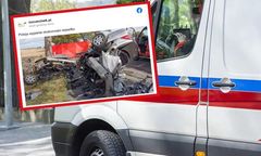 Koszmarny wypadek. Auto w częściach