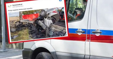 Koszmarny wypadek. Auto w częściach