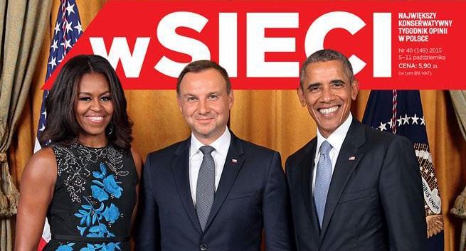 Internauci i branża żartują z okładki „W Sieci” z prezydentem Dudą „podbijającym świat”