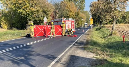 Wypadek pod Gnieznem. Nie żyje rowerzystka